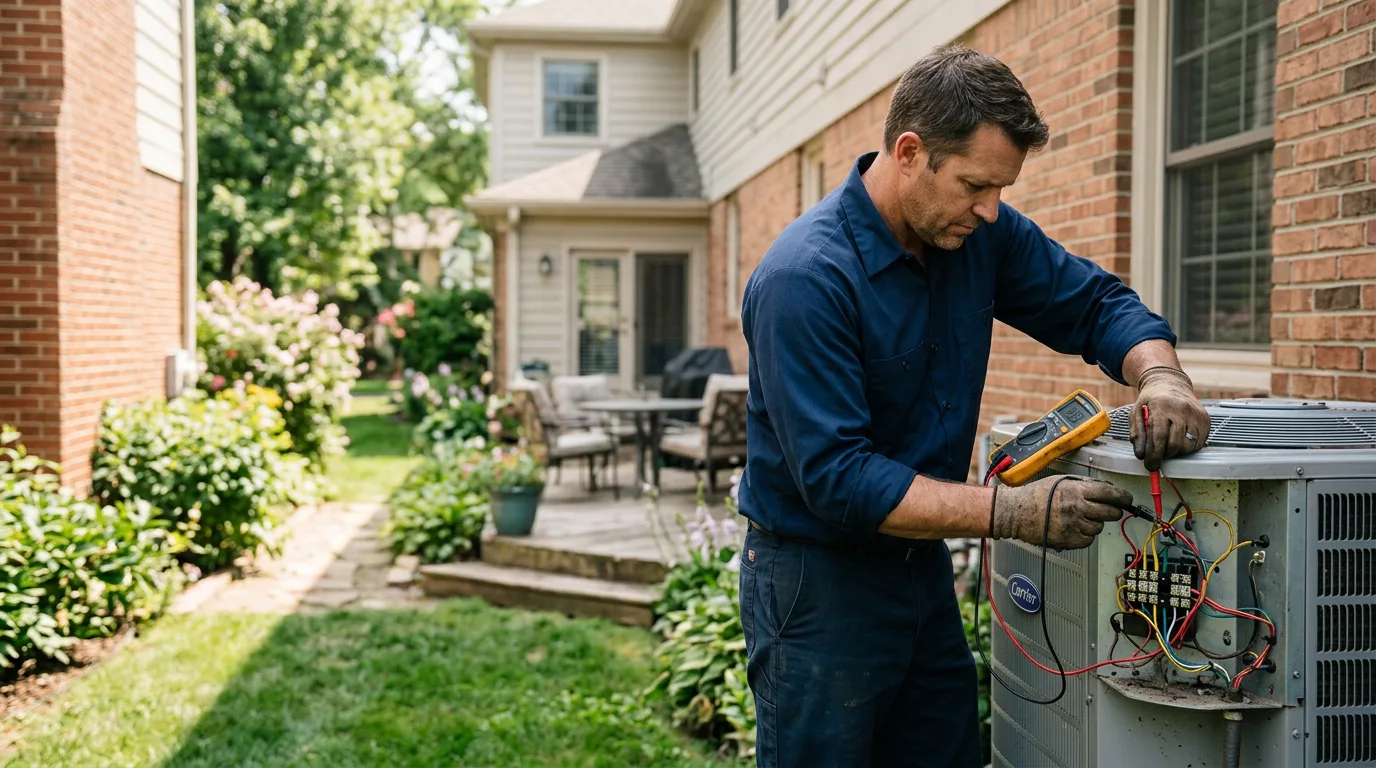 HVAC technician working near Glendale, CA
